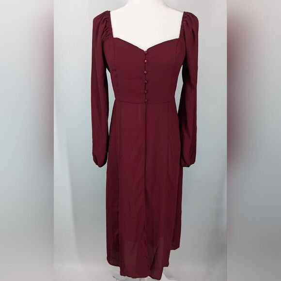 New York & Company NY&C Wine Red Milkmaid Maxi Floor Length Cardigan XXL NWT - Picture 1 of 10